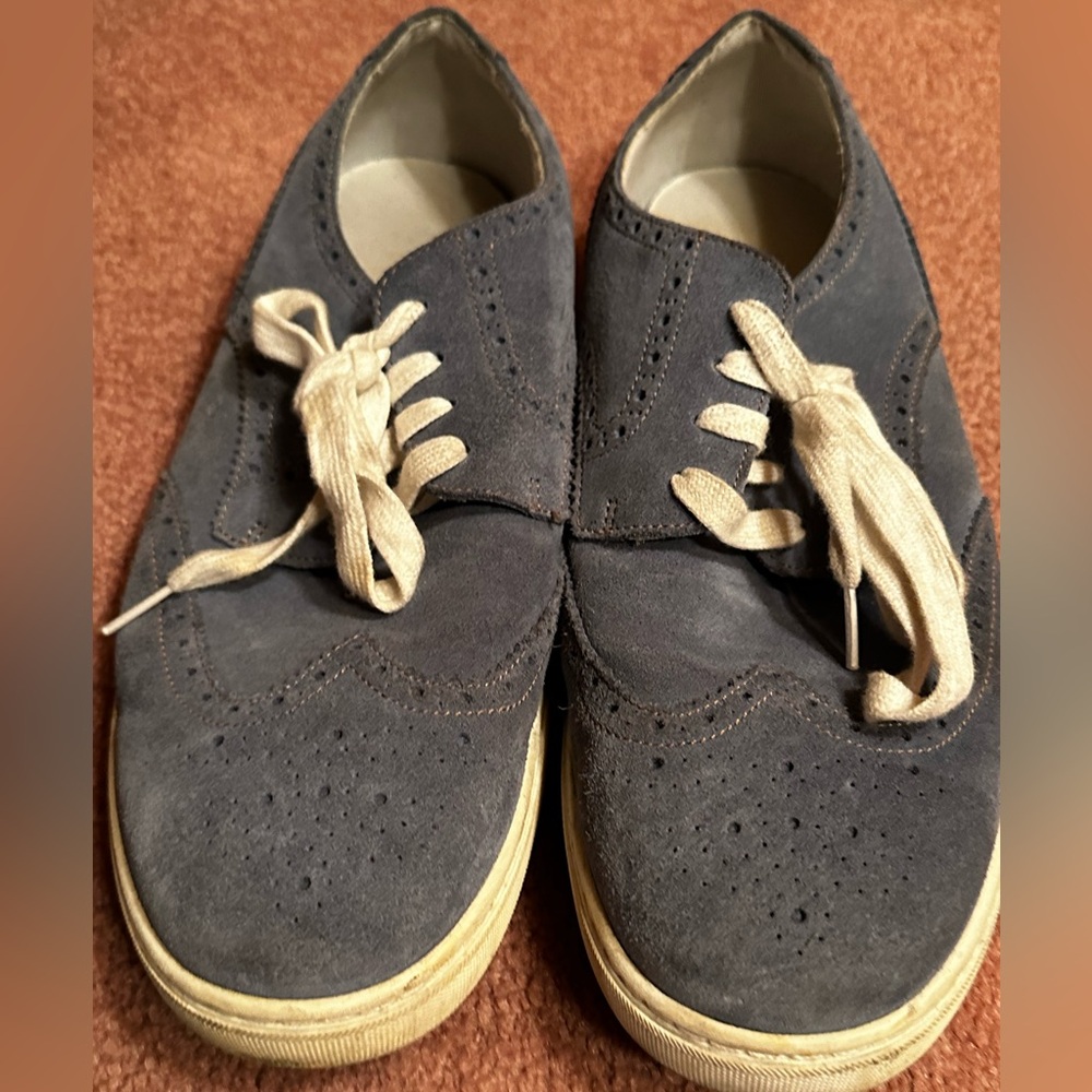 Mens blue suede shoes